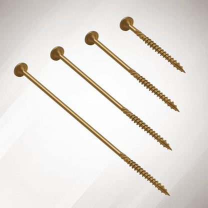 50 pcs Yellow Structural Wood Screws 8 inch - color: Yellow, size: #14×8"