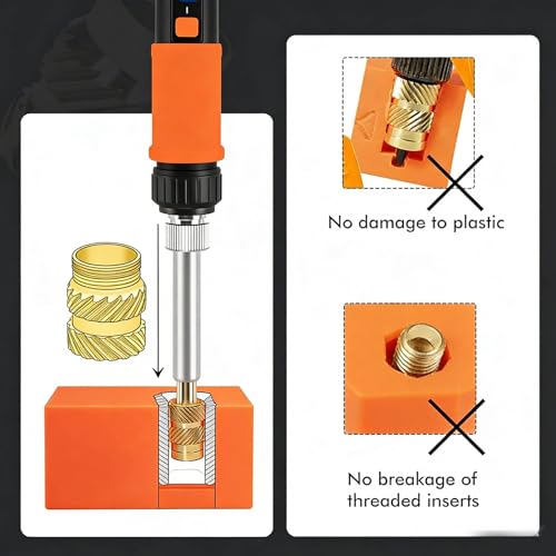 Knurled Brass Inserts M2-M8 Kit with 90W Soldering Iron 3D Printing Tools