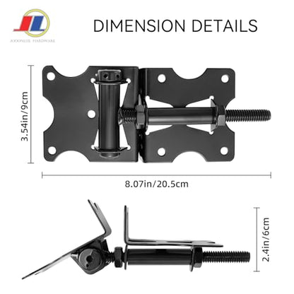 Self Closing Gate Hinges, Adjustable Fence Hinges, 2 Pack - style: Vinyl Gate