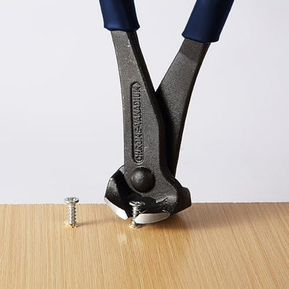 Bates- Nail Puller, Navy Blue, Nail Remover Tool, Cutting Pliers, Carpenter Tools, Staple Puller, Nail Puller Tool, End Cutting Pliers, Nail Pliers, Nail Pulling, Nail Puller Pliers, Nippers Tool - color: Navy Blue, size: 7", 1 Pack