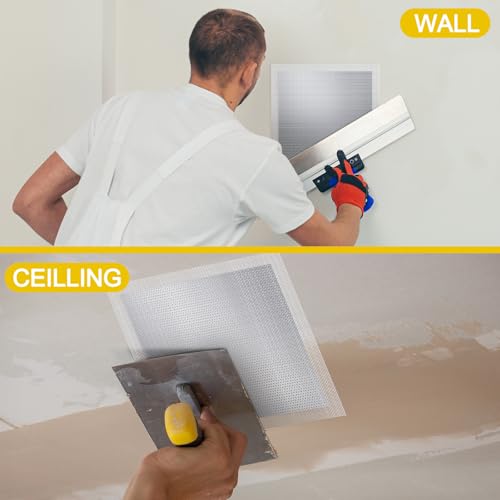 Yaocom 4 Pcs 12x12 Inch Drywall Patch Repair Kit, Self Adhesive Mesh - size: 12 x12"