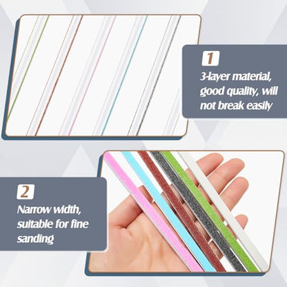 Maxdot 120 Pcs Sanding Sticks, Polishing and Twigs Set, Double Angle Shape - style: Double Angle Shape