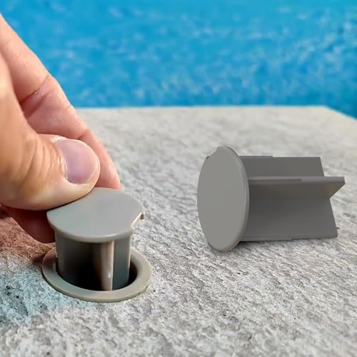 Pool Fence Hole Caps for 1-Inch Poles, Putty, 25 Pack - color: Putty
