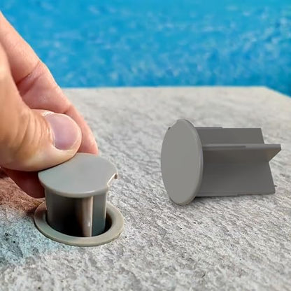 Pool Fence Hole Caps for 1-Inch Poles, Putty, 25 Pack - color: Putty