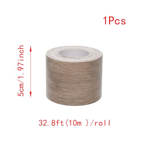 Lilaly 2 inches x 32 feet Wood Grain Repair Tape,Wood Grain Tape,Widely Used for Tables, Doors, Floor and DIY(Gray Oak) - color: Gray Oak