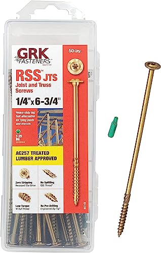 GRK 93743 1/4" x 6-3/4" RSS™ JOIST & TRUSS SCREWS 50 Count