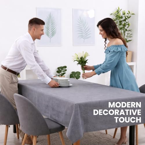 Silver Canvas Drop Cloth (4 x 12 Feet - Pack of 2) - Cotton Painters Drop Cloth for Painting, Furniture & Floor Protection - All Purpose Canvas tarp with Double Stitched Edges - size: 4' x 12' - Pack of 2
