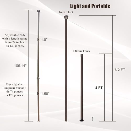 Universal Support Post for Gazebos - Adjustable Height, Reinforced Aluminum