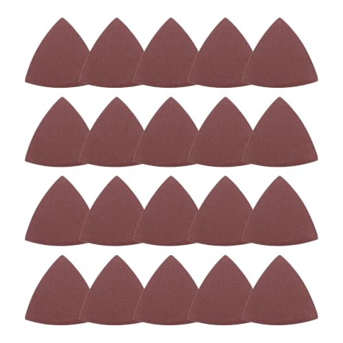 20Pcs Triangle Sandpaper 3-1/8" 150Grit Red - size: 3 1/8inch, 150 Grit