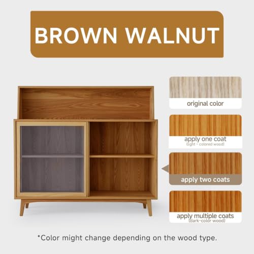 Wood Stain and Sealer, Built‑in Brush, Brown Walnut, 2 Pack, 10.6 Oz - color: Brown Walnut, size: 2 Pack