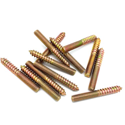 12 Pack M8 x 60 Hanger Bolts - 60mm(2.36") Double Headed Bolts - 8mm(0.31") Wood Dowel Screw Hanger Bolts for Furniture - size: M8X60-12P