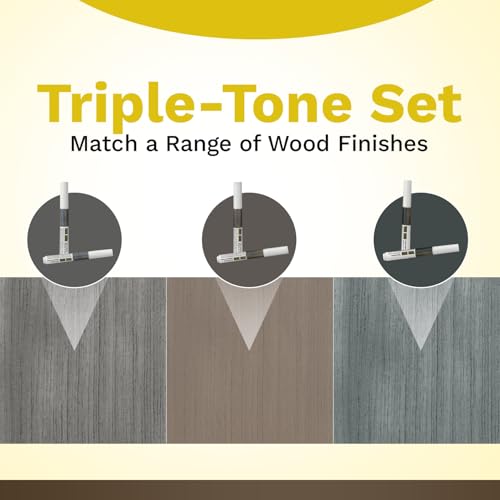 Trio Furniture Touch-Up Markers, Wood Scratch Repair Paint Pen, Grey Trends - color: Grey