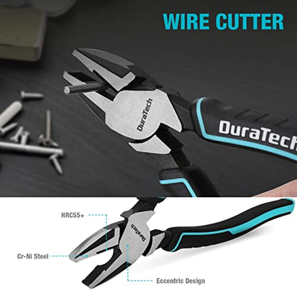 DURATECH 5-Piece Pliers Set, Cr-Ni Pliers Tool with Storage Rolling Pouch
