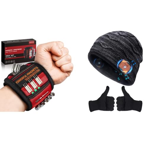 HIGHEVER Magnetic Wristband and Bluetooth Beanie Hat