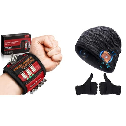 HIGHEVER Magnetic Wristband and Bluetooth Beanie Hat