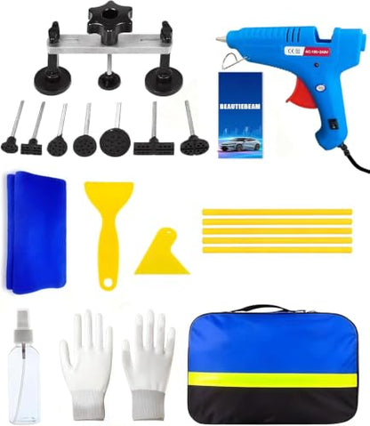 22pcs Car Dent Puller Kit,Paintless Dent Repair Kit - color: 22pcs