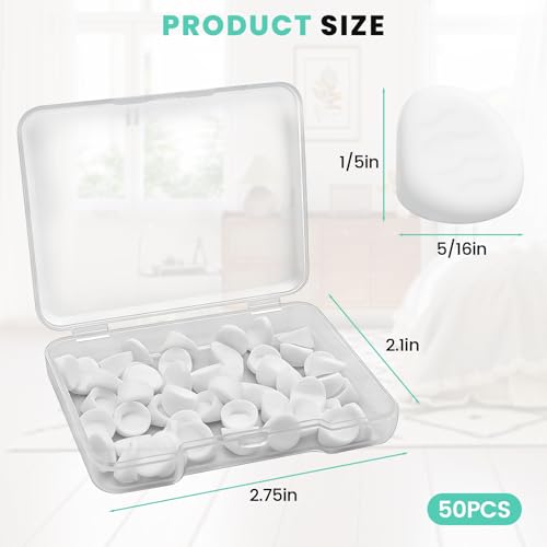 50 Pcs Door Frame Plugs, Entry Door Plugs, Door Window Screw Hole Plugs Compatible with ODL/Western Reflection Frame(White)