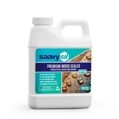 16 oz Silicone Wood Sealer Concentrate, Makes 1 Gallon - Non-Toxic, Plant-Based, Food Safe Waterproofing for Raised Garden Beds, Planter Boxes, Deck, Fence & Furniture - Clear Finish - size: 16 oz