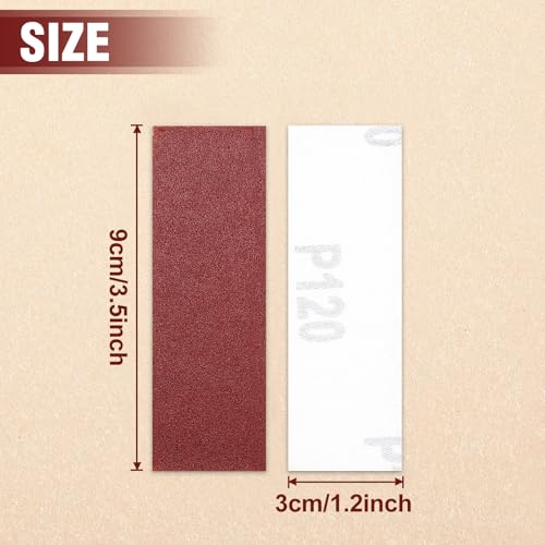 100Pcs Micro Detail Sander Paper Kit, 3.5x1.2 Inch, 120 Grit - style: 120 Grit