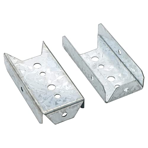 Fence Bracket 8 Packs, Galvanized 2x4 Brackets for Wood Rail, Fence Bracket Repair Kit