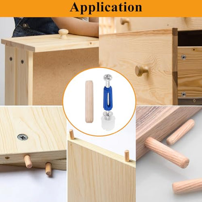 170PCS Cam Locks for Furniture,3-in-1 Eccentric Hardware Wheels,Furniture Fasteners & Connectors with Multi-Size Nuts,Bolts and Wood Dowel Pins-Assortment Kit for Furniture Assembly/Repair - size: 120PCS-Silver