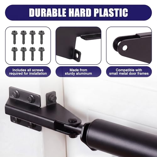 1 Pcs Aluminum Jamb Bracket Door Closer, Black - color: Black