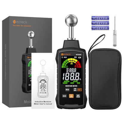 Neoteck Pinless Moisture Meter with REF Comparison, 5-40mm Depth Detector