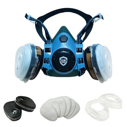 Reusable Half Face Respirator Mask with Filters