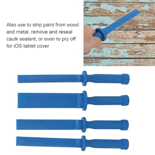 4-Piece Nylon Plastic Chisel Scraper Set, Non-Marring Paint Scrapers for Adhesive, Caulk, Decals and Trim