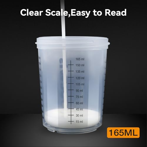 6 oz Disposable Paint Cups, 30 Mini Paint Cups with Lids and Liners