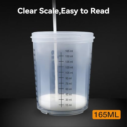 6 oz Disposable Paint Cups, 30 Mini Paint Cups with Lids and Liners