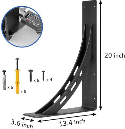 20 inch x 13.5 inch Heavy Duty Bracket,Granite Countertop Support Brackets, Heavy Duty Shelf Brackets , Max Load 1000 Lbs ,Mantel Brackets (Set of 2) - (20 " x 13.5 ") - size: 20 " x 13.5 "