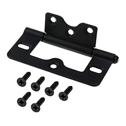 Non-Mortise Cabinet Hinges, 3 Inch Black, 6Pcs - color: Black, size: 3 Inch Butterfly