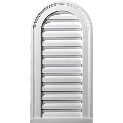 Ekena Millwork 14"W x 21"H Cathedral Urethane Gable Vent Louver, Functional - size: 14-in. W x 21-in. H, style: Functional