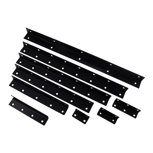 Long L Bracket,ULIFESTAR Black Corner Brace Brackets,Stainless Steel Corner Brackets,Heavy Duty Shelf Bracket,Metal Right Angle Bracket for Wood,170*25mm/6.69*0.98''4 PCS - size: 170*25mm/6.69*0.98''
