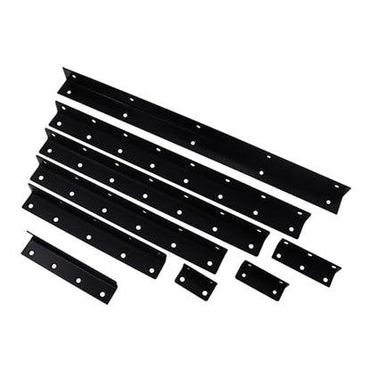 Long L Bracket,ULIFESTAR Black Corner Brace Brackets,Stainless Steel Corner Brackets,Heavy Duty Shelf Bracket,Metal Right Angle Bracket for Wood,170*25mm/6.69*0.98''4 PCS - size: 170*25mm/6.69*0.98''