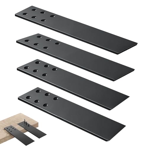 Countertop Support Brackets Heavy Duty 4 Pack 1/4" Thick 12 Inch Flat Hidden Knee Wall Countertop Bracket for Granite Quartz Wood Concret Countertops Screws Included - size: 12 inch-4 Pack