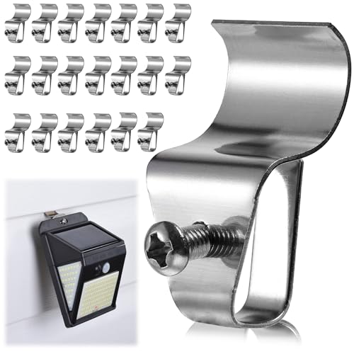 HUXOR Vinyl Siding Hooks with Screws, Siding Clips for Solar Light, 20 Pack - size: 20 Pack