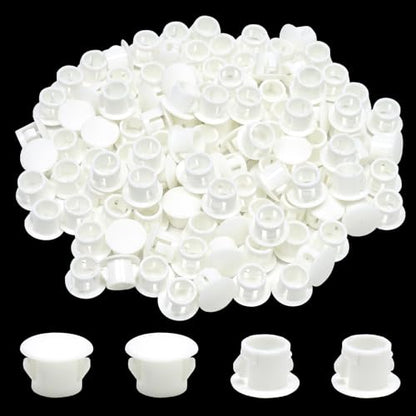 5/16 in/8 mm White Plastic Hole Plugs, Snap in Locking Fastener - style: 8mm(5/16")