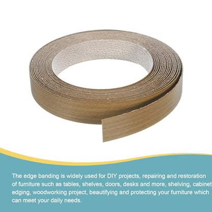 uxcell Edge Banding 1 1/8 Inch x 24.61ft Pre-Glued Wood Veneer Brown Walnut - color: Walnut, size: 1 1/8 Inch x 24.61ft