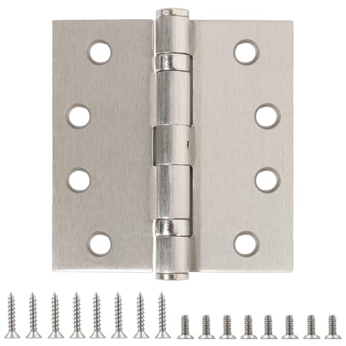 TDCHINGES Commercial Brushed Nickle Door Hinges 4x4.5 Heavy Duty NPR 2 Pack - color: Satin Nickel, size: 2 Pack-BB