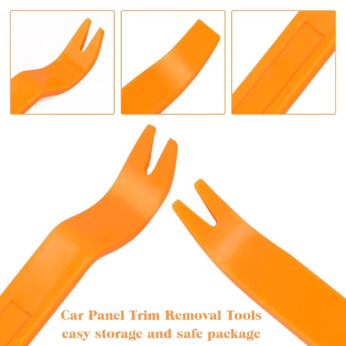 4Pcs Auto Door Clip Panel Trim Removal Tool Kits Thick Plastic Car Tools for Car Dash Radio Audio Installer Pry Tool with Paper Box