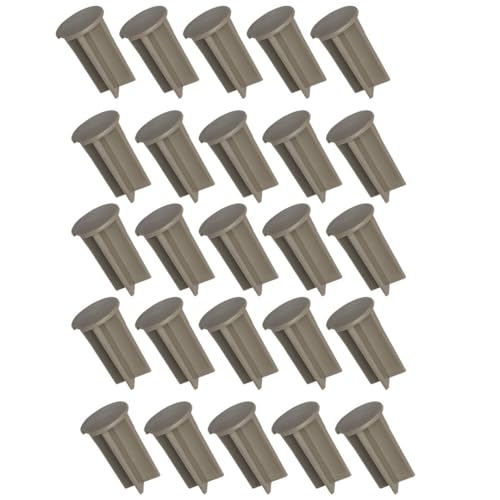 Pool Fence Hole Caps for 1-Inch Poles, Putty, 25 Pack - color: Putty
