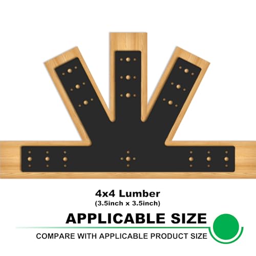 24x13.5 Gable Bracket Pergola Roof Mending Plate for Wood 4x4 6x6 - size: W-24x13.5