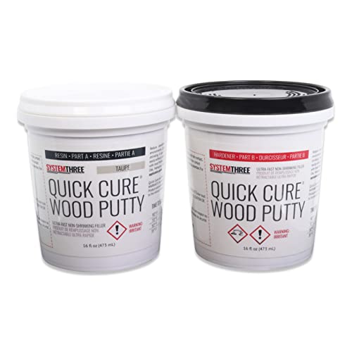 System Three Quick Cure Putty, Taupe, Quart Kit - color: Taupe, size: 1 Quart