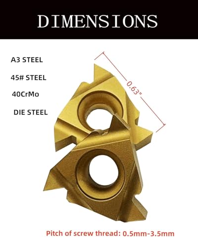 Threading Carbide Inserts 16IR 16ER AG60 with Threading Tool Holder for Steel - color: 2pcs threading boring bar + 16ER/IR