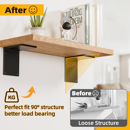 2 Pack 8x8x6 Heavy Duty Corner L Brackets for Wood, 1/4 Inch Steel