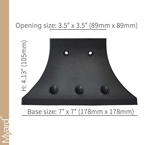 Myard 2-Pack 4x4 Post Base Cover (Actual 3.5x3.5 Inches) Skirt Flange - size: Post Base 4x4 (Qty 2)