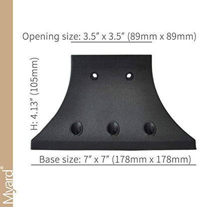 Myard 2-Pack 4x4 Post Base Cover (Actual 3.5x3.5 Inches) Skirt Flange - size: Post Base 4x4 (Qty 2)