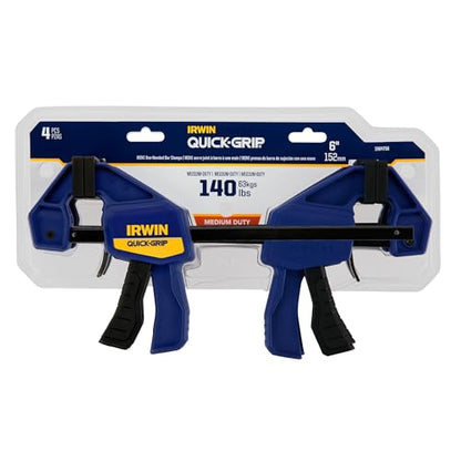 IRWIN Bar Clamp, 6", 8 Pack | QUICK-GRIP | One-Handed | Mini - size: 4 Count (Pack of 2), style: 4 Pack, 6 Inch